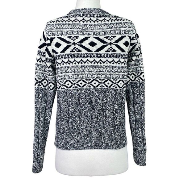 The Normal Brand Koda Jacquard Sweater Cotton Black and Whit - Picture 2 of 7